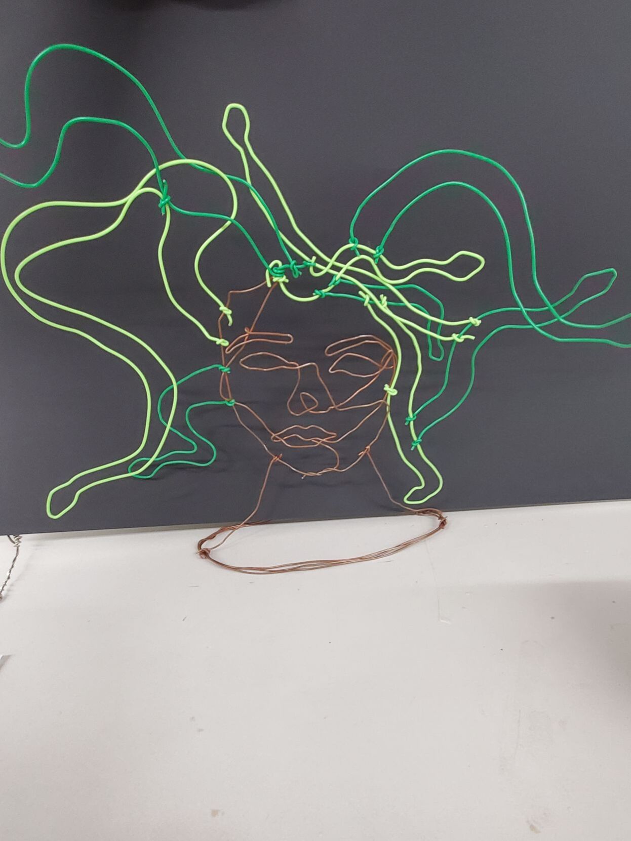 Wire portraits in Bradford